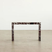 Table console en marbre Rosa Levanto de Cammy Stone - Finition polie moderne, multifonctionnelle pour salon, chambre, bureau, hôtel