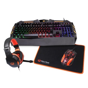 MEETION MT-C500 klavye ve fare kiti oyun kulaklık kulaklıklar oyun fare altlığı klavye <span class=keywords><strong>Mouse</strong></span> Combos seti Rgb LED <span class=keywords><strong>Usb</strong></span> 2m - Product Image 1