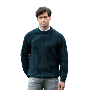 Cardigan en laine épaisse personnalisé à col rond, pull brodé avec logo, unisexe, manches longues, tricoté, vêtements d'hiver, marques privées - Product Image 1