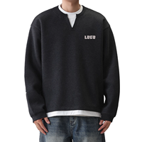 Pull à capuche en coton jacquard avec logo personnalisé OEM/ODM 2026, col en V, sweat-shirt pour homme