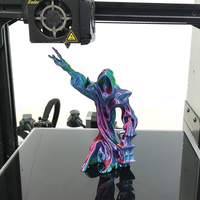 Filament PLA YOUSU Tricolore Soie Rouge/Vert/Doré 1,75 mm 1 kg pour Imprimante 3D FDM Température d'impression 180-205°C Lot de 4 (Longueur totale 10 rouleaux)