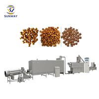 Extrudeuse industrielle pour la fabrication d'aliments pour animaux de compagnie, ligne de production de nourriture pour chiens bicolore pour aliments secs et humides destinés aux usines du Moyen-Orient