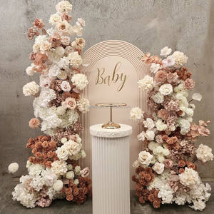 ซุ้มอะคริลิคตกแต่งงานแต่งงานพร้อมฉากหลังดอกไม้ - Product Image 4