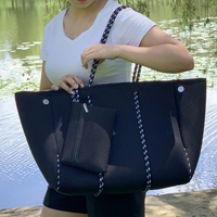 Tas Tote Mewah Wanita Tas Bahu Neoprene Besar Tas Ringan Bolsas Wanita Perjalanan Pantai Liburan Tas Tangan Berkualitas Tinggi Fashion Spanyol
