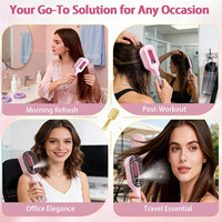 Brosse à cheveux 2-en-1 facile à utiliser, outil innovant de brumisation et de brossage pour cheveux humides et secs, réservoir d'eau pratique