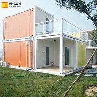 Maison modulaire en structure acier portable, assemblage rapide, cabine de bureau démontable pour chantier de construction