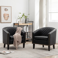 Fauteuil club pliable à bas prix, en similicuir capitonné large, noir, fauteuil d'appoint simple, promotion OEM