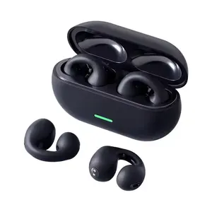 2024 Newest Bone Conduction Ear Hook Bt 5.3 TWS Earclip Wireless Sports Earphone With Power Bank For Smart Phones