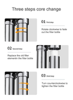 Filtre à eau en acier inoxydable, ultra-filtration Uf Membrane 5 Uf étapes, purificateur d'eau potable, filtre Purificador De Agua