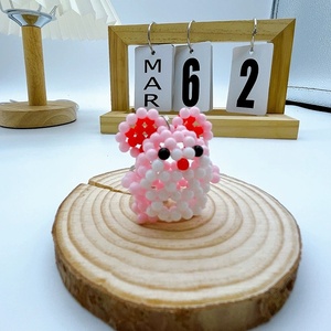 4mm Acrylic Candy Color <b>Customized</b> Cute Animal Keyrings Promotion Gifts Kids Shoulder Bag Charm DIY Lovely Hamster <b>Keychain</b> - Product Image 6