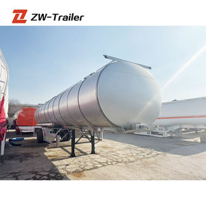 Semi-remorque citerne à carburant en acier ZW Group 3 essieux 42CBM, réservoir en aluminium 42CBM pour diesel/essence pour la Guyane - Product Image 3
