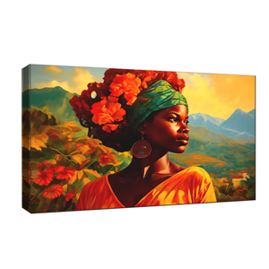 Pinturas de retrato de Mujer Africana moderna buena cosecha figura pared arte decoraciones lienzo soporte Base - Product Image 1