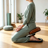 Tabouret de yoga ergonomique avec support dorsal, chaise de méditation réglable, siège pour bureau, maison, entraînement, correction de posture