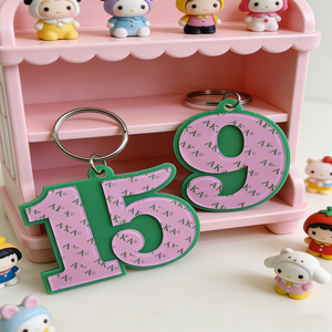 Fashion AKAA Number #1-#50 Sorority Acrylic Keychain Best Reviewed in CE Certified Plastic Key Chains