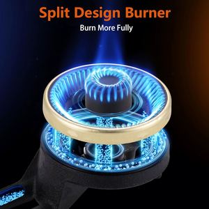 <b>Stove</b> Black Home Cooking Safe Propane Gas Cooktop 2 Burners Kitchen Gas Burner - Product Image 2