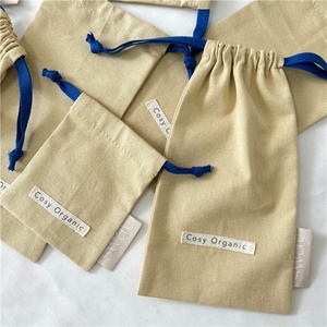 CH Organic Cotton <b>Dust</b> <b>Bag</b> Muslin Cotton Drawstring <b>Bag</b> Jewelry Gift Packing Pouch Cotton Cloth Label Logo Custom - Product Image 4