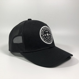OEM Unisex struttura a 6 pannelli ricamato stelle nere interno Tag Mesh da corsa cappellini da Baseball in cotone personalizzano Gorras camionista - Product Image 5