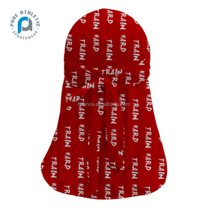 Pur Satin de haute qualité concepteur personnalisé pour hommes unisexe rouge Durags Bonnets en vrac vendeur personnalisé soie Logo <span class=keywords><strong>pas</strong></span> <span class=keywords><strong>cher</strong></span> Durags à vendre - Product Image 3