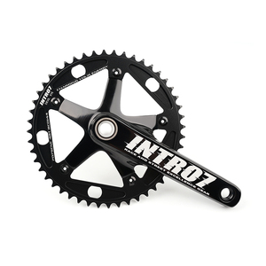 Guarnitura INTRO7 PC014 per Bici a Scatto Fisso con Ruota Libera, Pedivella Cava Integrata CNC, Corona Monovelocità per Parti di Bici da Pista - Product Image 5