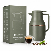 Carafe à café isotherme sous vide 1,2 L avec logo personnalisé, pot thermique en acier inoxydable, vente en gros OEM pour hôtels