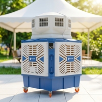 Enfriador de Aire Evaporativo Portátil con Motor y Bomba de CA, 25000 m³/h, Ochenta Ventilaciones, 260 L de Almacenamiento de Agua para Uso en Garajes y Talleres