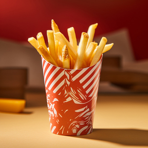 Có thể tái chế bao bì Kraft Cốc giấy cho khoai tây chiên chip rắn cho snack bar - Product Image 4