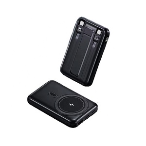 Oem 10000mah תצוגה דיגיטלית מגנטי powerbank מובנה בכבלים 5000 טלפון נייד mah סוג בנק חשמל אלחוטי טעינה c - Product Image 1