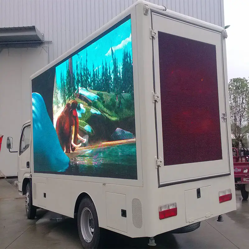DONGFENG 4x2 עמיד למים LED מסך נייד דיגיטלי לוח מודעות פרסום Led וידאו משאית תערוכה נייד משאית
