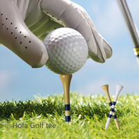 [Direct Usine] Tees de golf en bambou HOFA blancs longs professionnels pour simulateur, logo personnalisé, impression multicolore, tailles personnalisées