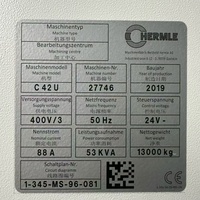 Centro de Mecanizado de 5 Ejes Hermle C42U Alemán de Segunda Mano de Alta Calidad para el Procesamiento de Moldes y Piezas Ópticas de Ultra Precisión