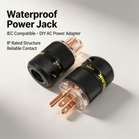 Amerikanischer Stromanschluss YIVO XSSH Hifi Audio & Video Rotkupfer 15A Strom Elektrischer Stecker Buchse 3-polig IEC US Stromverbinder