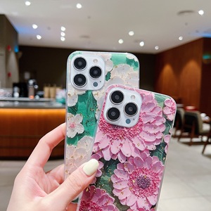 Nueva Funda para Teléfono con Diseño de Flores Brillantes y Pintura al Óleo para iPhone 11 12 13 14 Pro Max X XS XR 7 8 SE - Product Image 5