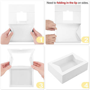 Boîtes d'emballage en papier de haute qualité pour pâtisseries, boîtes à gâteaux de 8 pouces et 6 pouces de hauteur pour gâteaux à étages - Product Image 3