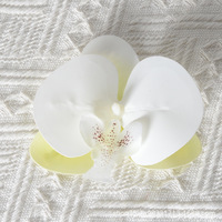 Kepala Bunga Anggrek Phalaenopsis Buatan untuk Kerajinan DIY, Kelopak untuk Dekorasi Dinding Pernikahan, Aksesoris Jepit Rambut