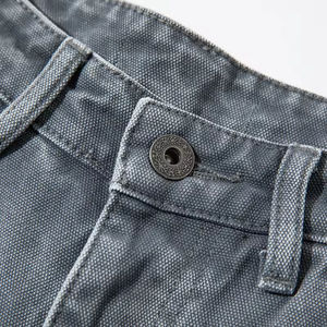 Pantalones Cortos de Mezclilla para Hombre, Estilo Vintage, Corte Holgado, 100% Algodón, Casuales, Transpirables, de Secado Rápido, Resistentes y Desgastados - Product Image 6