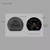 Moniteur de qualité de l'air, PM2.5/HCHO/TVOC/Température/Humidité, moniteur de qualité de l'air portable pour la maison/le bureau/capteur de compteur de voiture
