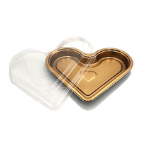 Plateau de nourriture jetable JY-X0027 Trey pour la cuisine en plastique en plastique coeur boîte à lunch boîte de chocolat plateau décoratif en forme de coeur