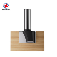 1/4 1/2 pouces tige fond plat fraise travail du bois fond nettoyage mèches de routeur pour bois tondeuse gravure CNC fraisage