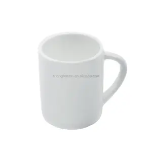 Vente en gros de tasse à café en céramique blanche à corps droit tasse vierge en céramique blanche sublimation 11oz à vendre