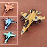 LASIVE TOYS Nouveau Jouet pour Enfants Lot de 4 Avions de Chasse Militaires en Alliage à Rétrofriction Modèle Miniature en Métal Moulé Sous Pression