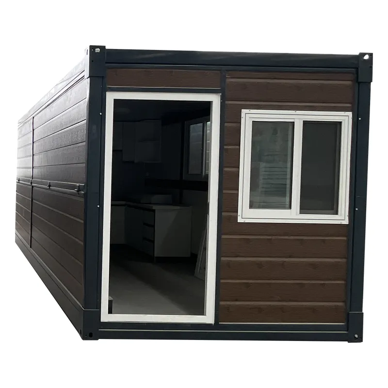 Prefab thép cấu trúc xây dựng trại log cabin Bộ dụng cụ prefab nhà 2 câu chuyện prefab nhà dễ dàng lắp ráp có thể gập lại container nhà