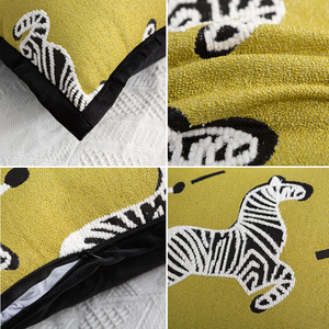 Nueva llegada, superventas, funda de cojín para sofá, estilo Simple, bordado de caballo de dibujos animados, funda de cojín Jacquard - Product Image 4