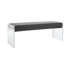 Table de toilette simple et élégante en lucite avec pieds en acrylique transparent - Product Image 5