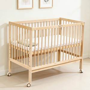 6 in 1 Multi-Function <b>Convertible</b> Solid Wood Baby Crib & <b>Cot</b> with Modern Design for Hospital Living Room & Hotel Use - Product Image 1