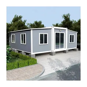 Prefab House Manufacturer Luxury Butterfly Container Homes Fast Build Prefabricated Expandable Container House In China
