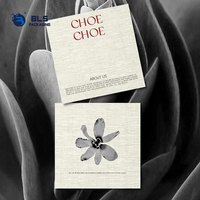 Biglietti d'auguri personalizzati con logo OEM, eleganti, con incisione botanica e citazione che ispira calma, per branding di cancelleria di alta qualità