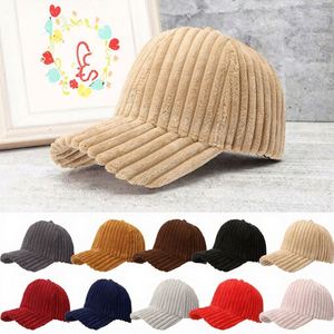 Customised Warm 6-Panel Corduroy Baseball <b>Cap</b> Heat-Transfer Printed Unisex 100% Cotton Metal Buckle Autumn <b>Winter</b> Adjustable - Product Image 3