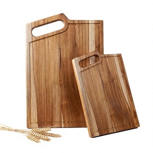 เขียงไม้เนื้อแข็งสำหรับเสิร์ฟอาหาร ชีส และสเต็ก พร้อมรูแขวน - Product Image 1