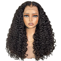 Perruques abordables en cheveux humains ondulés, Lace Front brésilien sans colle, Full HD, pour femmes noires, Perruque frontale HD bouclée crépue