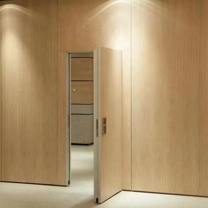 Suministro de China Marco de aluminio Partición de vidrio fijo Interior Vidrio de <span class=keywords><strong>madera</strong></span> Altura completa Separación de oficina <span class=keywords><strong>Pared</strong></span> de partición - Product Image 1